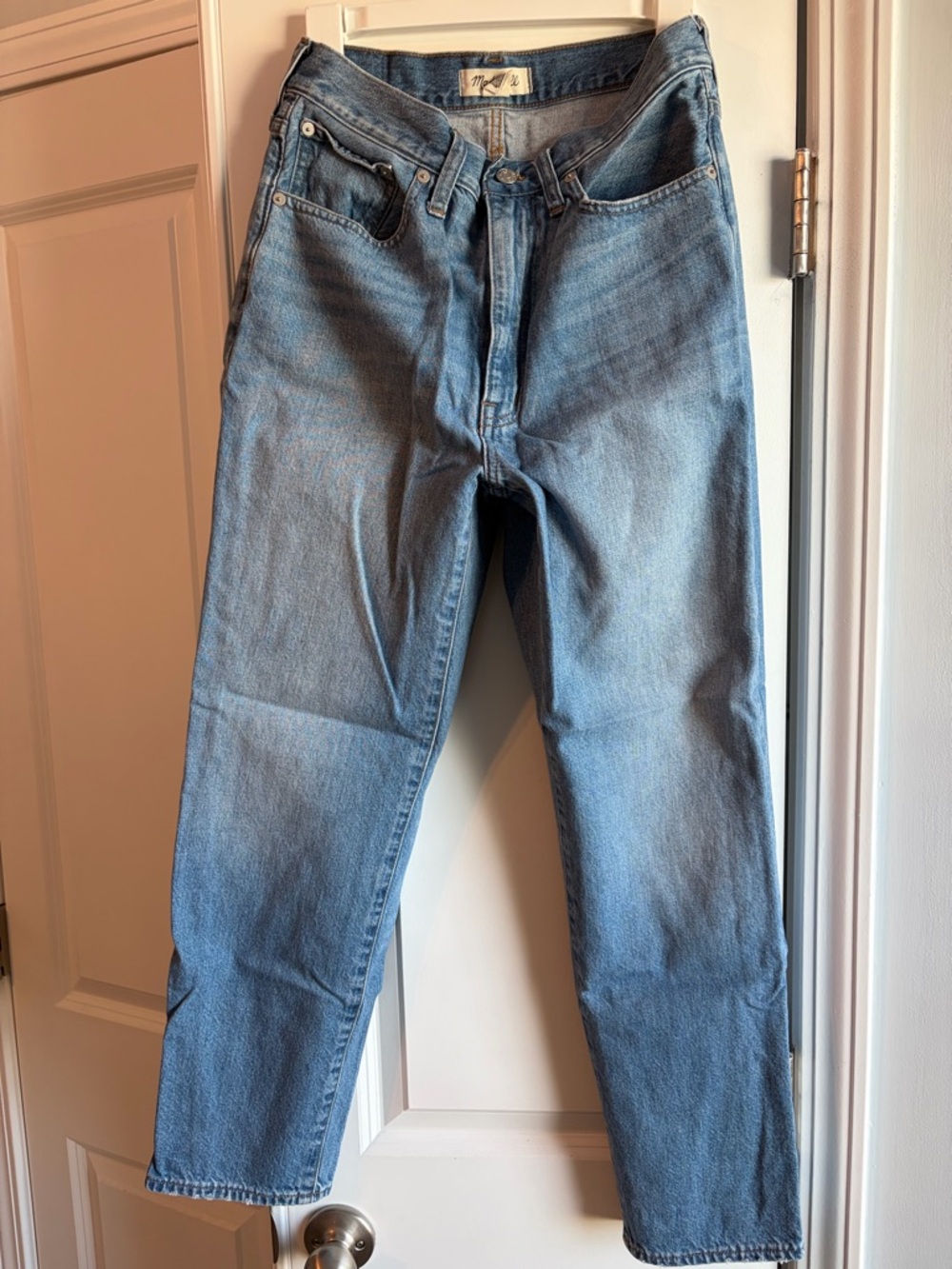 Madewell Women's Light Blue Straight-Leg Denim Jeans